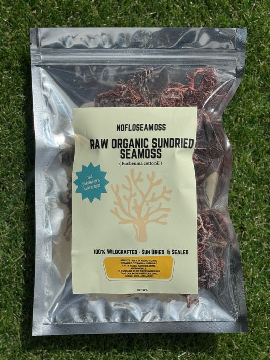 A bag of wildcrafted purple sea moss